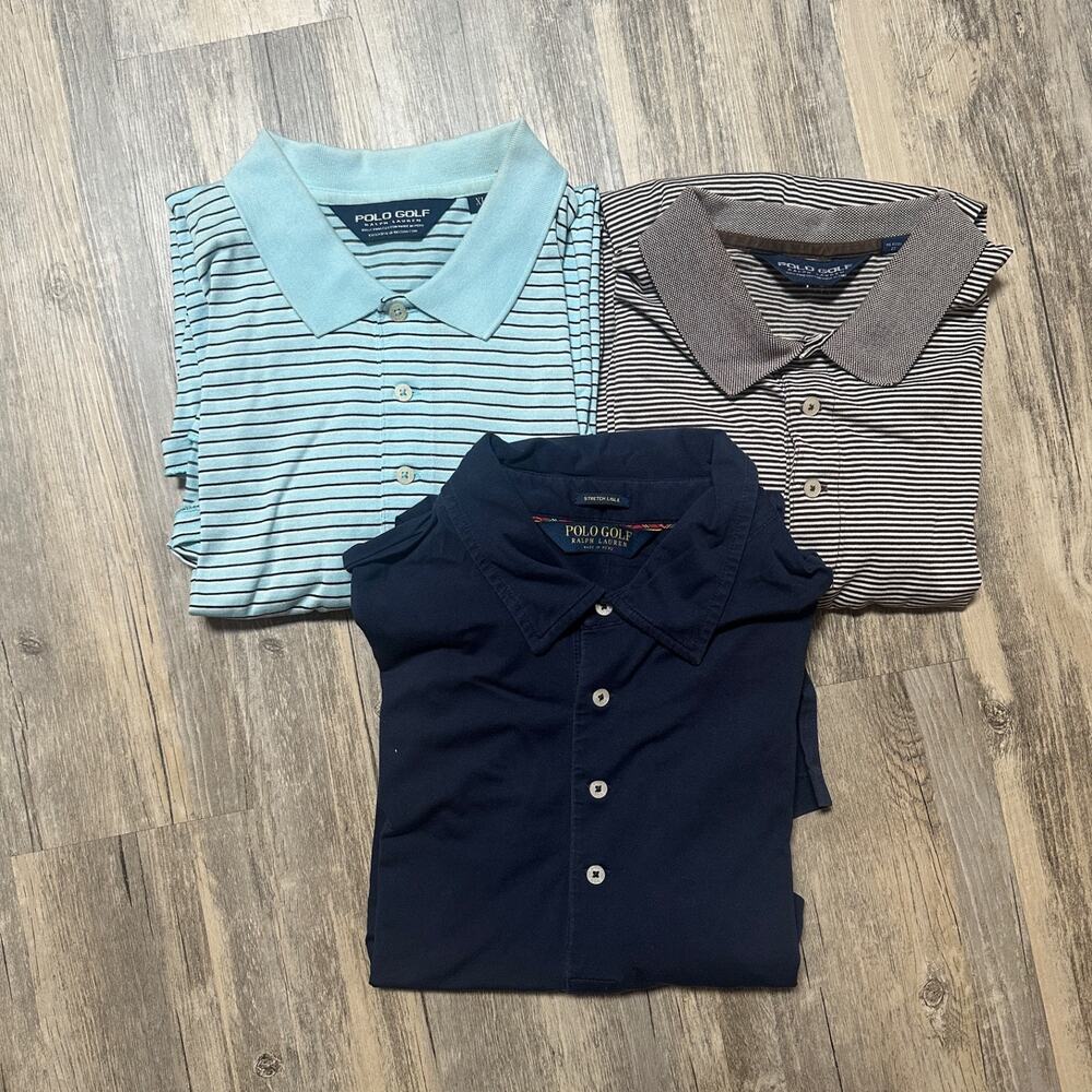 Lot of 3 Polo Ralph Lauren Short Sleeve Polo Shirts Mens Size XL Classic Fit